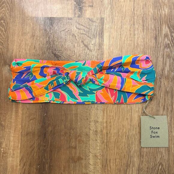 NWT Stone Fox Swim Stained Glass Lele Bikini Top Size XL - Picture 4 of 7